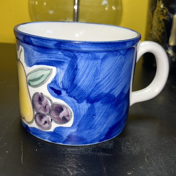 🐇 Emerald Collection Fruit Party mug - soup mug -3.25” Tall, 4” Rim - Picture 2 of 7